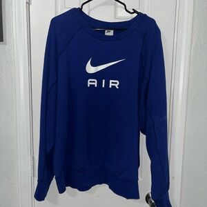 Nike Men's Blue Crewneck with White Air Logo